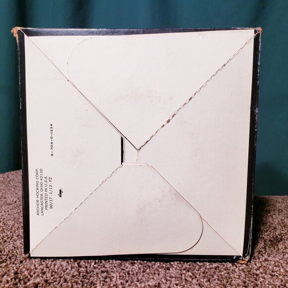 VTG Anchor Hocking Imaginarium 8" Round Bowl Hanging Macramé Net Terrarium NOS - Picture 7 of 7